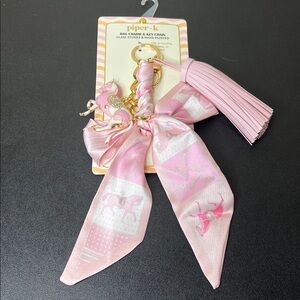 Piper K | Equestrian Motif Bag Charm w/ Rhinestones, Pink Hand Painted Horse 🩷